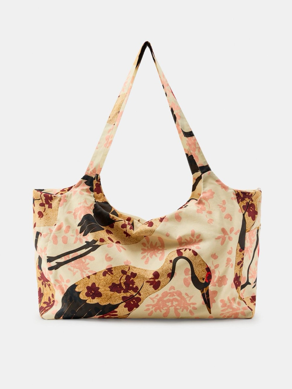 Zara Bird Print Bag in Ecru. Brand new!
